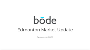 Edmonton real estate market update september 2022