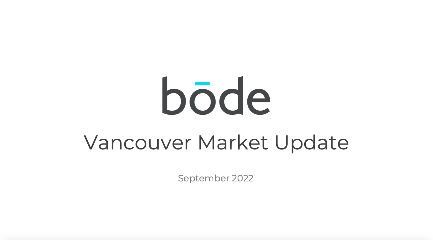 Vancouver real estate market update september 2022